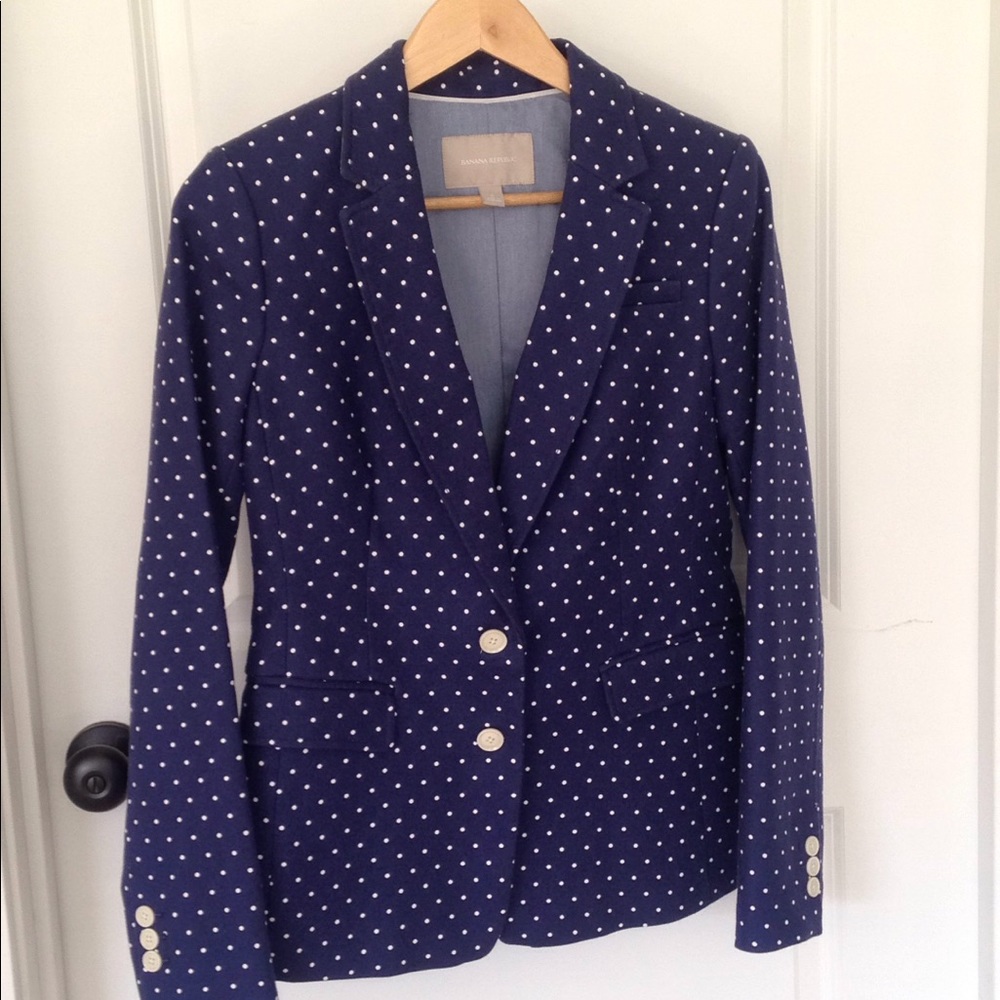 Banana Republic springtime polkadot blazer